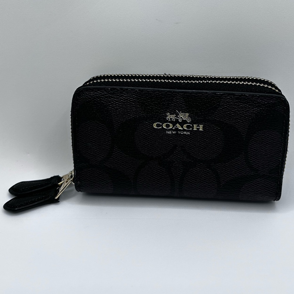 Coach Black Brown Signature Women's Wallet